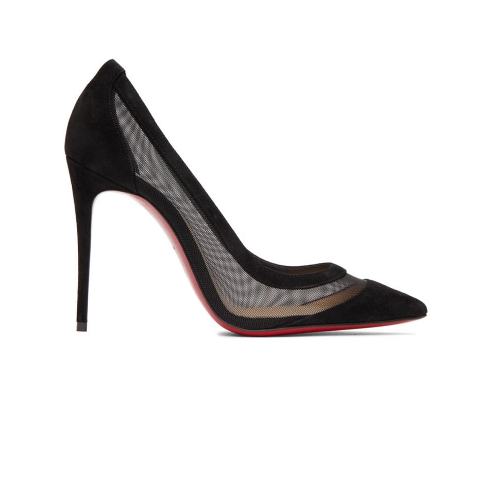 CHRISTIAN LOUBOUTIN
Black Suede Galativi 100 Heels